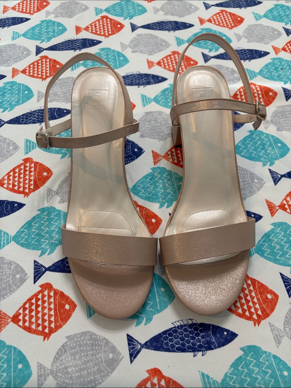 David’s Bridal Women's Ankle-Strap Sandals in Blush - Classic Summer Heel
